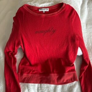 Wild fox size, extra small, red, naughty sweatshirt